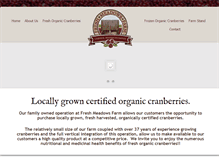 Tablet Screenshot of freshmeadowscranberries.com